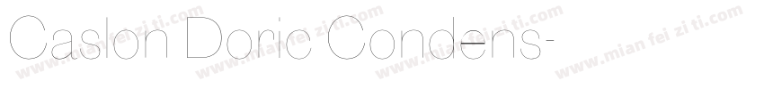 Caslon Doric Condens字体转换
